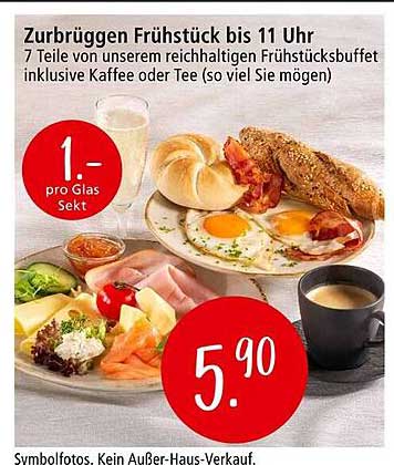 Zurbrüggen Frühstück bis 11 Uhr - 7 Teile für nur 5,90 €