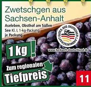 Zwetschgen aus Sachsen-Anhalt