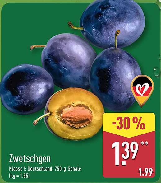 Zwetschgen Klasse 1; 750-g-Schale