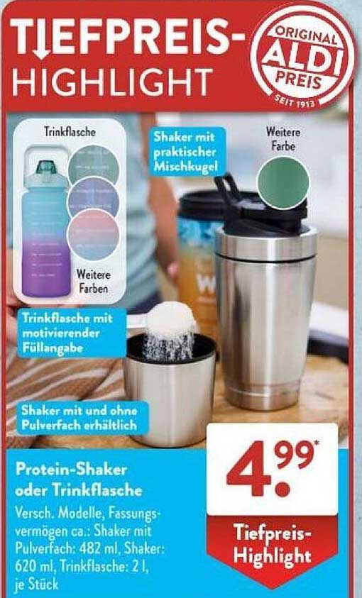 Protein-Shaker oder Trinkflasche