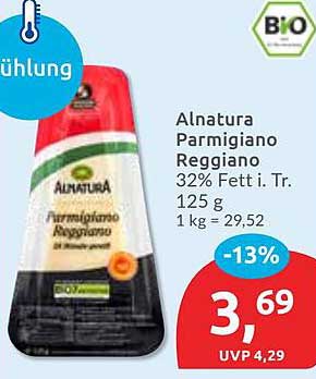 Alnatura Parmigiano Reggiano – 32% Fett i. Tr. 125 g