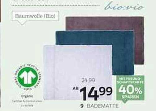 bio-vio Badematte – 100% Baumwolle (Bio)