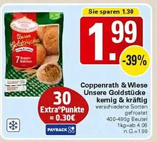 Coppenrath & Wiese Unsere Goldstücke kernig & kräftig 400-490g Beutel