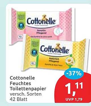 Cottonelle Feuchtes Toilettenpapier - 42 Blatt, verschiedene Sorten