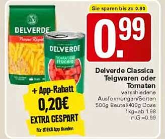 Delverde Classica Teigwaren oder Tomaten