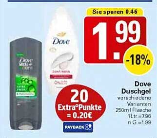 Dove Duschgel in verschiedenen Varianten – 250ml Flasche