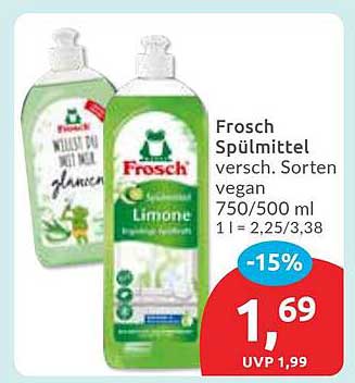 Frosch Spülmittel versch. Sorten vegan 750/500 ml