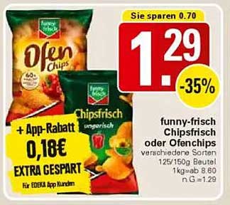 funny-frisch Chipsfrisch oder Ofenchips 125/150g