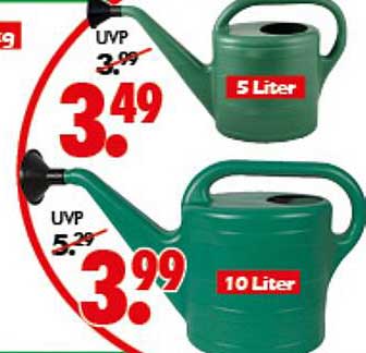 Gießkanne 5 Liter und 10 Liter zum Angebotspreis