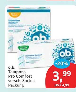 o.b. Tampons Pro Comfort verschiedene Sorten