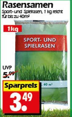 Rasensamen Sport- und Spielrasen, 1 kg