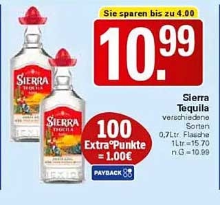 Sierra Tequila 0,7l Flasche - Verschiedene Sorten