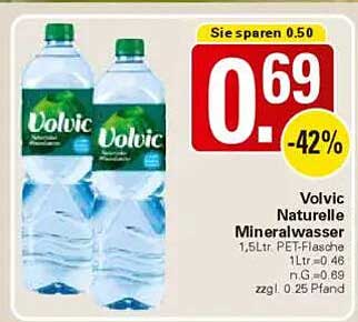 Volvic Natürliche Mineralwasser 1,5L PET-Flasche