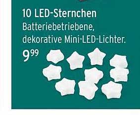 10 LED-Sternchen – Batteriebetriebene, dekorative Mini-LED-Lichter