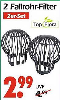 2 Fallrohr-Filter - 2er-Set von Top Flora