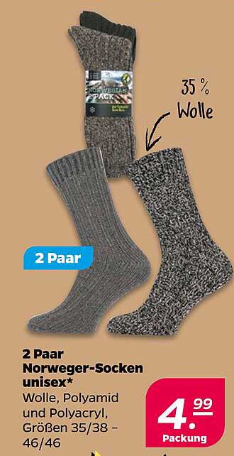 2 Paar Norweger-Socken unisex