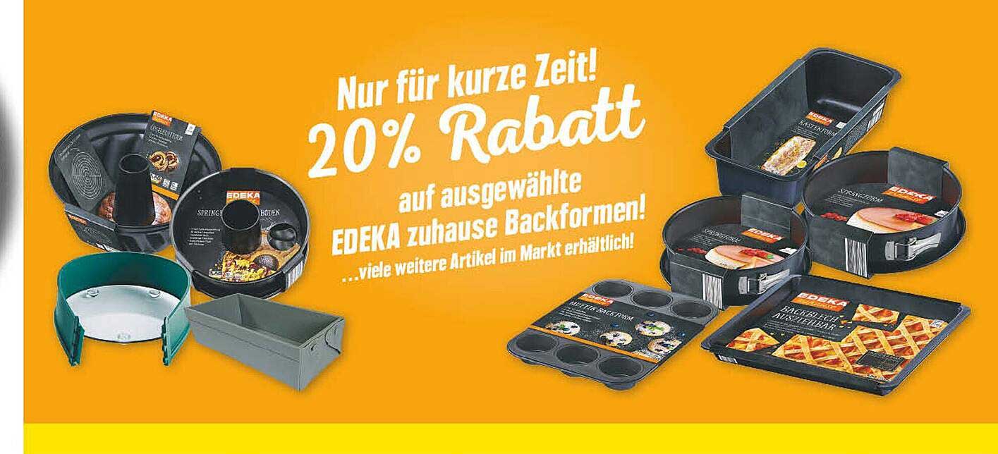 20% Rabatt auf ausgewählte EDEKA Backformen