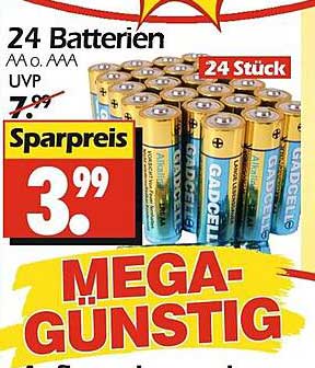 24 Batterien AA o. AAA - Mega günstig!