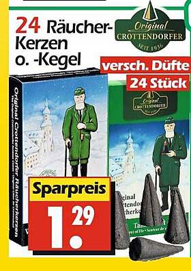 24 Räucher-Kerzen o.-Kegel - verschiedene Düfte