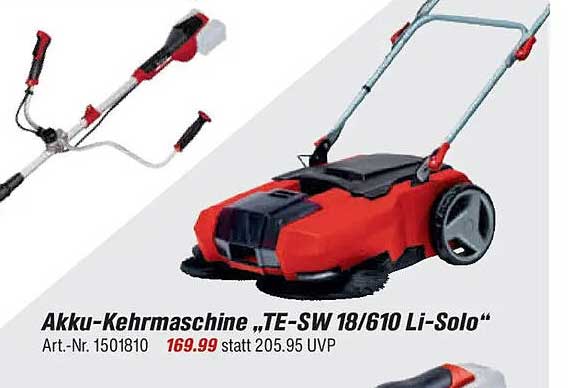 Akku-Kehrmaschine „TE-SW 18/610 Li-Solo“