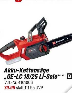 Akku-Kettensäge "GE-LC 18/25 Li-Solo"