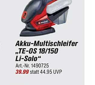 Akku-Multischleifer „TE-OS 18/150 Li-Solo“