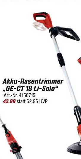 Akku-Rasentrimmer „GE-CT 18 Li-Solo“