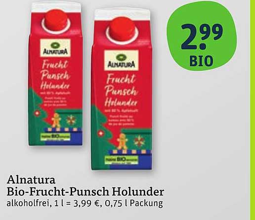 Alnatura Bio-Frucht-Punsch Holunder