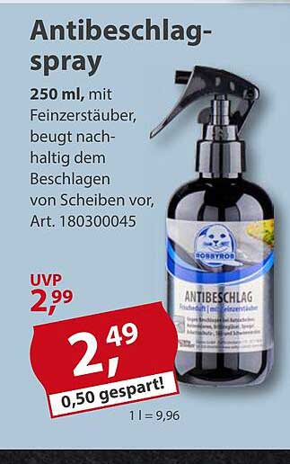 Antibeschlag-Spray 250 ml