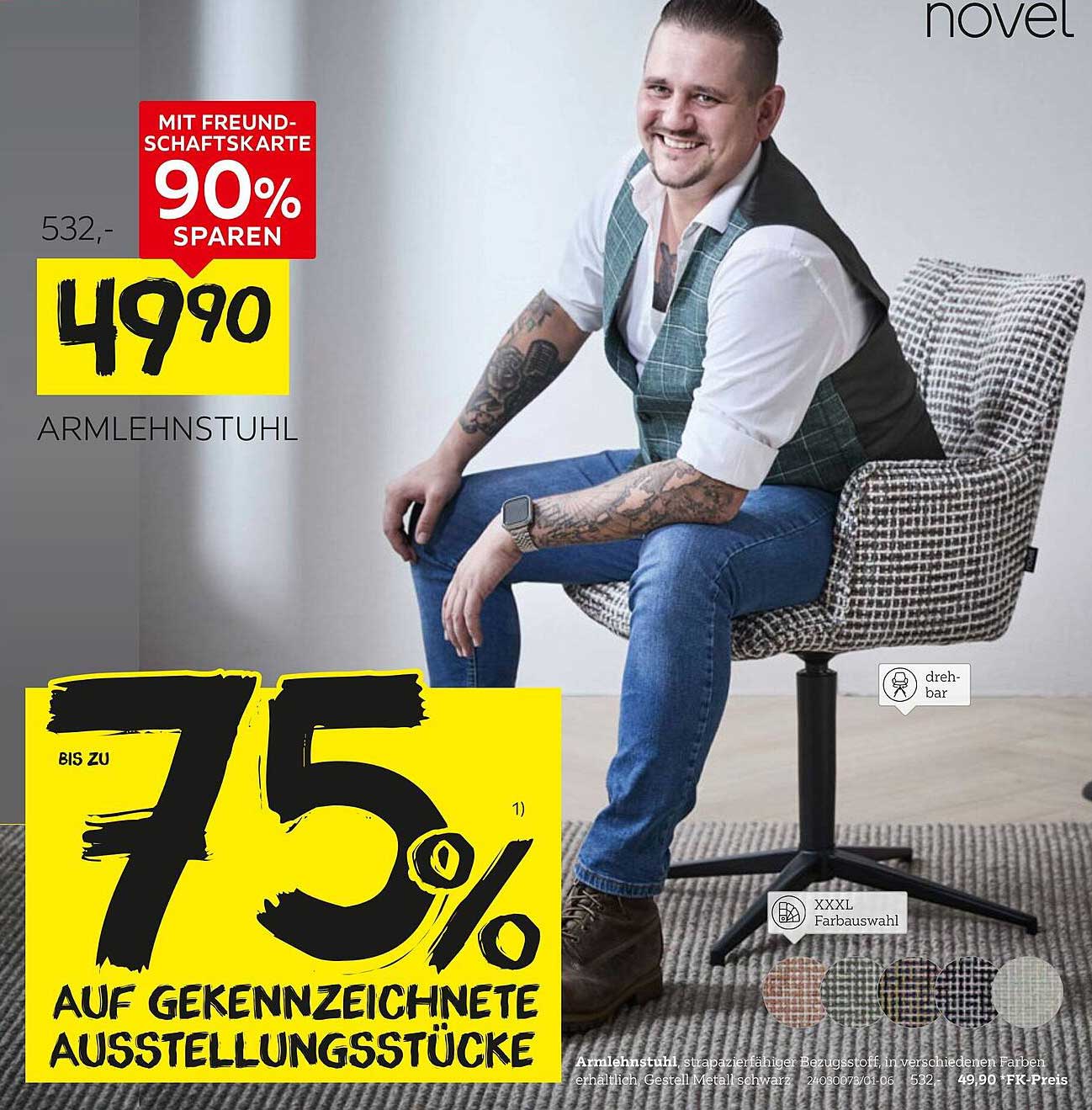 Armlehnenstuhl - jetzt nur 49,90 € statt 532 €