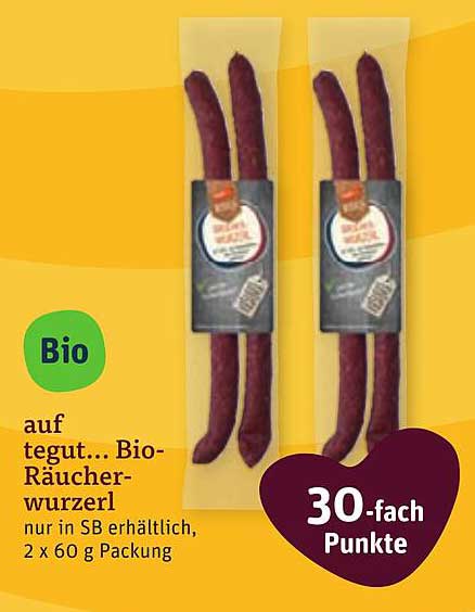 auf tegut... Bio-Räucherwurzerl 2 x 60 g Packung