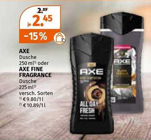AXE Dusche 250 ml oder AXE FINE FRAGRANCE Dusche 225 ml