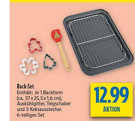 Back-Set 6-teilig mit Backform und Ausstechformen