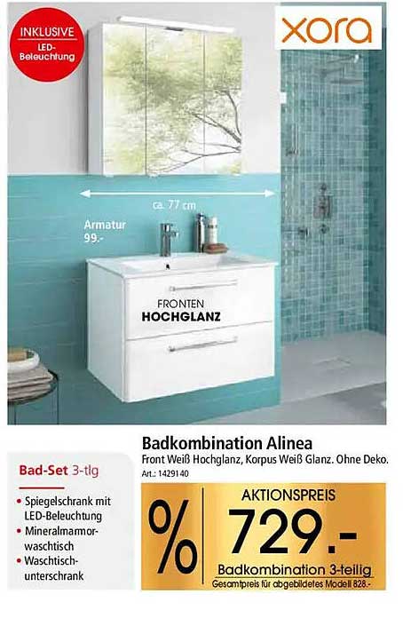 Badkombination Alinea - 3-teiliges Bad-Set