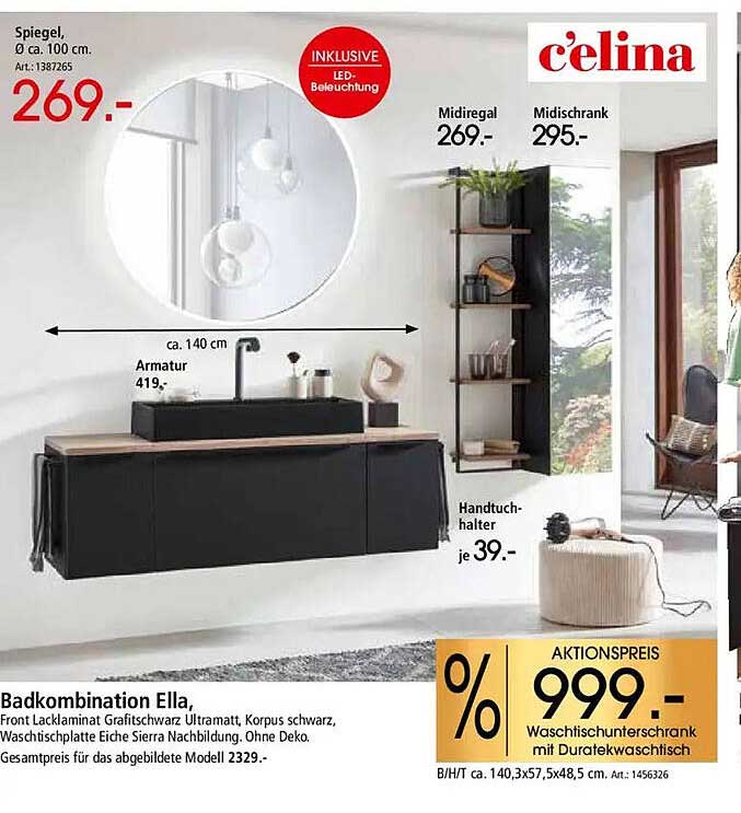 Badkombination Ella - Hochwertige Gestaltung für Ihr Badezimmer