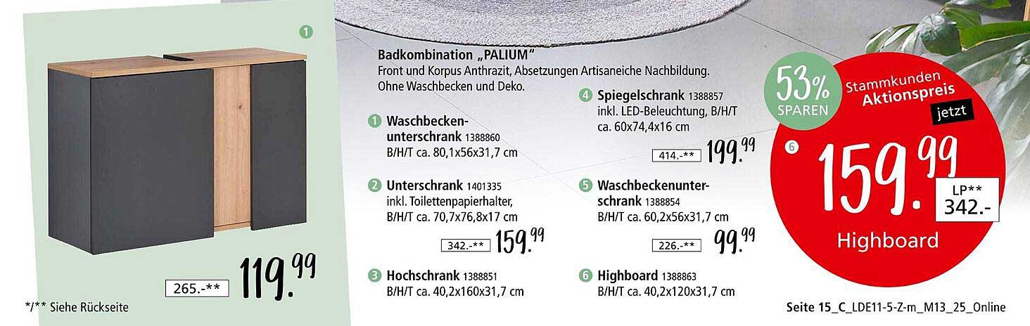 Badkombination "PALIUM"