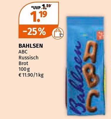 BAHLSEN ABC Russisch Brot 100 g