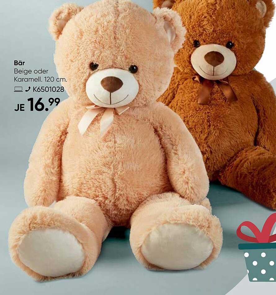 Bär Beige oder Karamell, 120 cm