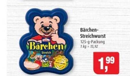 Bärchen-Streichwurst 125-g-Packung