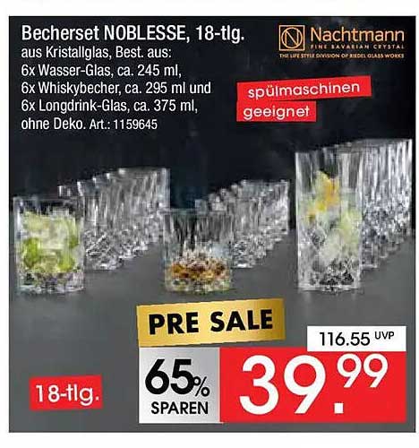 Becherset NOBLESSE, 18-tlg.