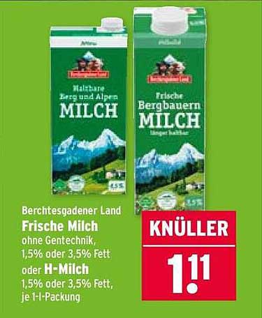 Berchtesgadener Land Frische Milch ohne Gentechnik