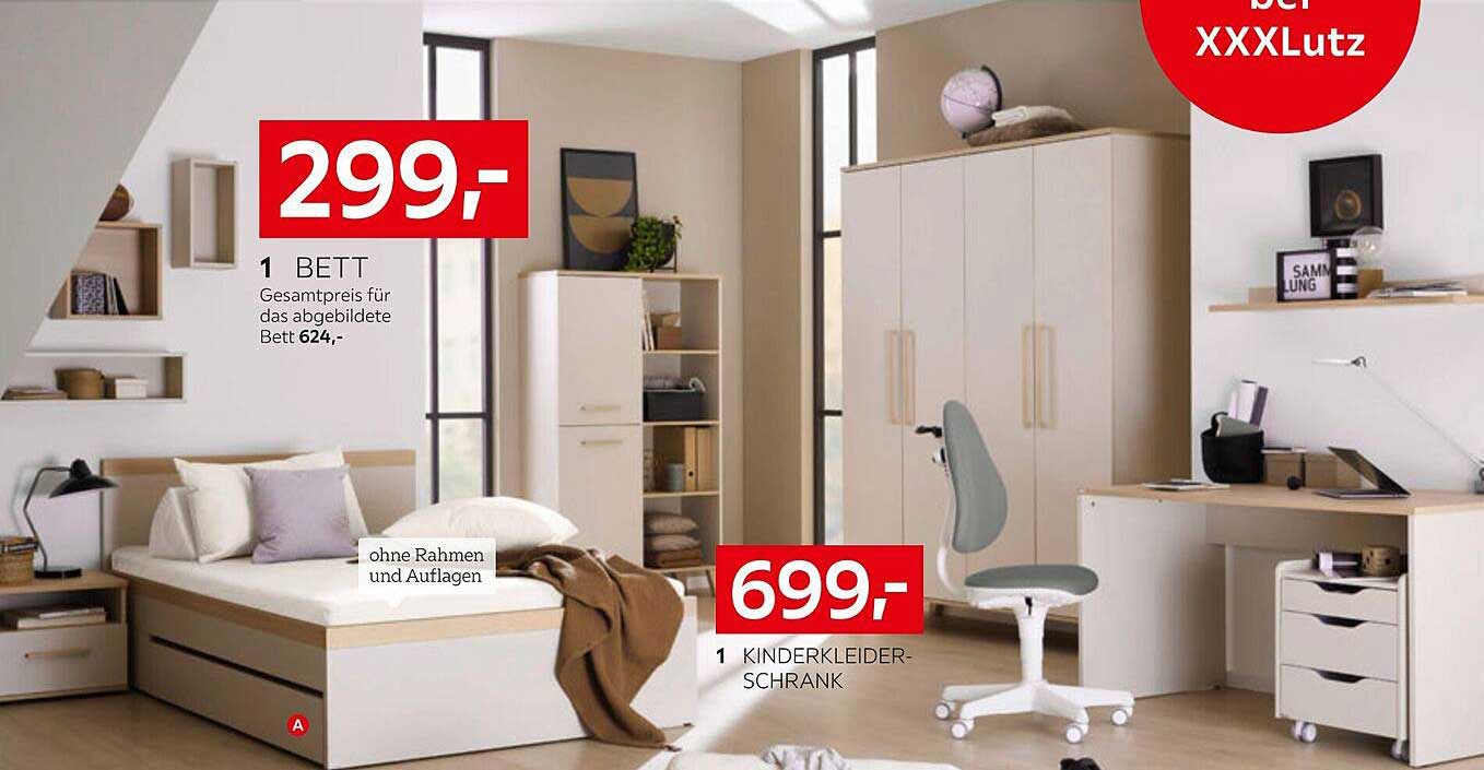 Bett für 299,- Euro statt 624,- Euro