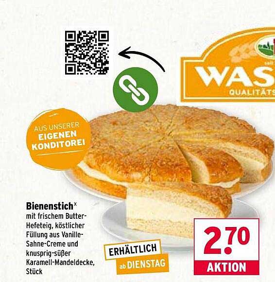 Bienenstich mit frischem Butter-Hefeteig und köstlicher Füllung