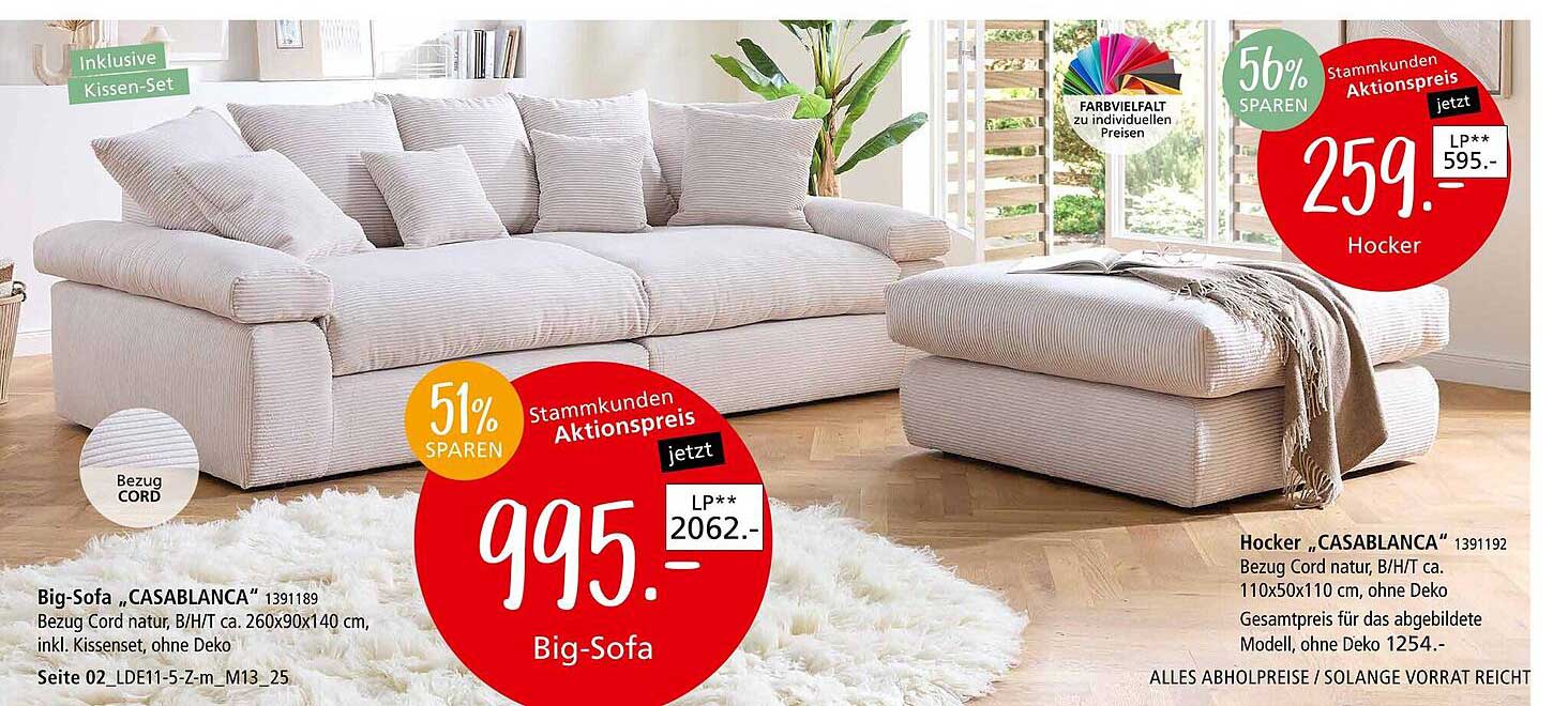 Big-Sofa "CASABLANCA"