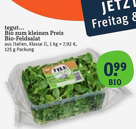 Bio-Feldsalat zum kleinen Preis - tegut...