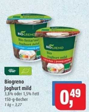 Biogreno Joghurt mild 150 g Becher - Jetzt entdecken!