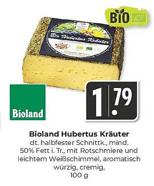 Bioland Hubertus Kräuter dt. halbfester Schnittk., 100 g