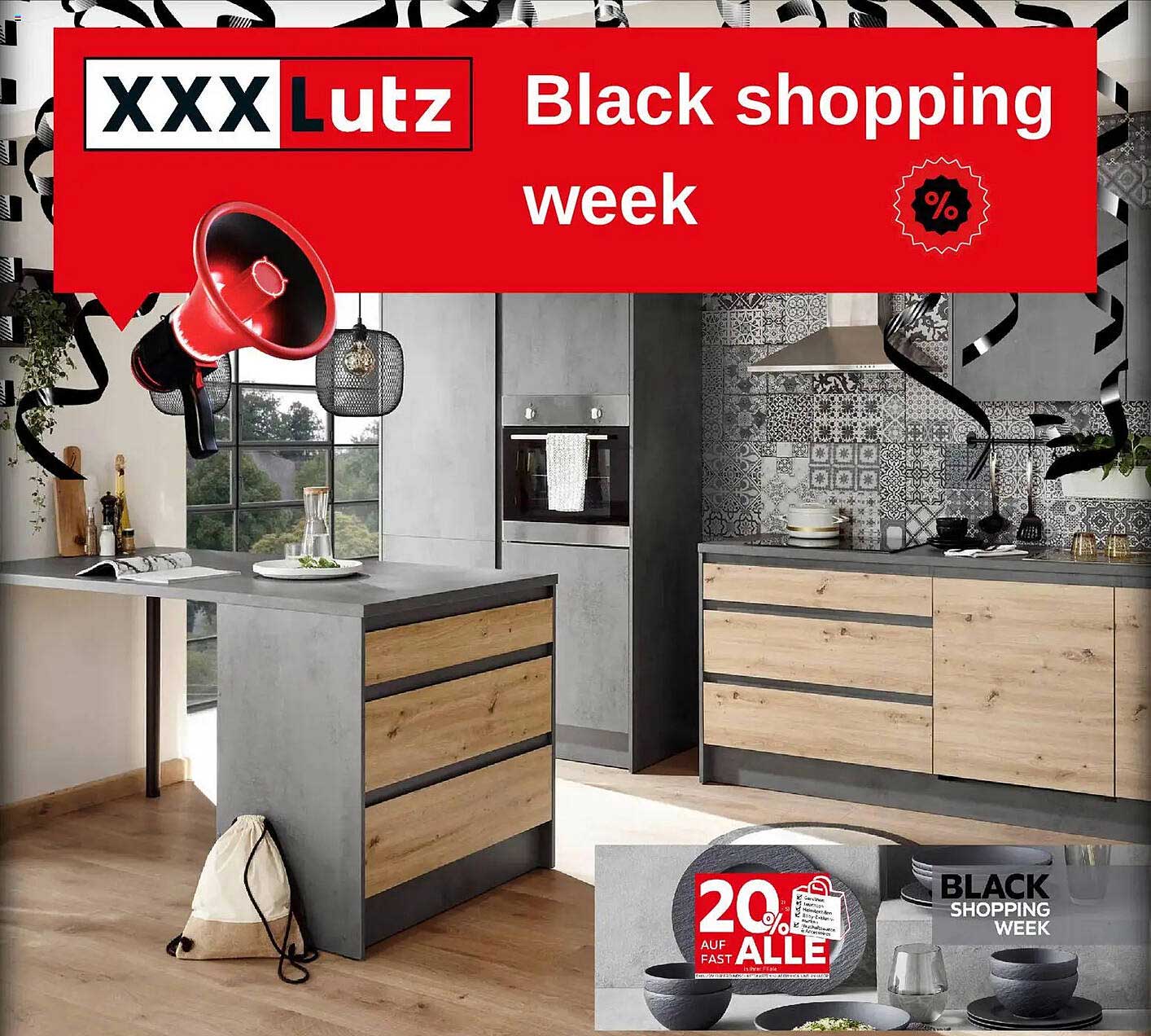 Black Shopping Week bei XXXLutz - 20% auf fast alle Produkte