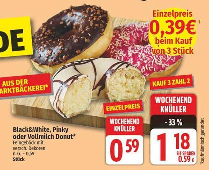 Black&White, Pinky oder Vollmilch Donut