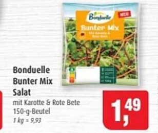 Bonduelle Bunter Mix Salat mit Karotte & Rote Bete 150-g-Beutel